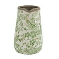 thumbnail image 5 of A&B Home White Ceramic Pitcher with Green Floral Motif 6.3" x 4.5" x 7.1", 5 of 5