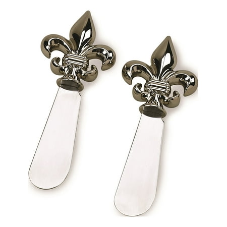 Fleur De Lis Spreader - Nickel-plated 2 Piece Fleur De Lis Spreaders Set (4.5mm wide)