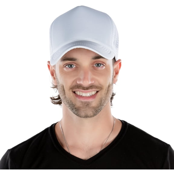 Snapback Trucker Hat - White/White