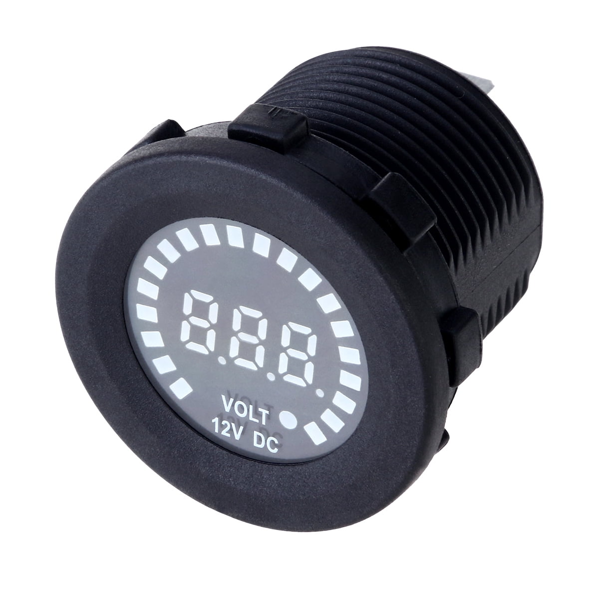 UNOMOR Automotive Volt Meter for Vehicle Monitoring Black PA66 DC Voltage Measurement 1 Set