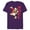 Purple, variant on Disney Vintage Donald Duck Noel Holiday - Short Sleeve Blended T-Shirt for Adults - Customized-Yellow