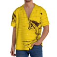 thumbnail image 3 of Fotbe Western Desert Cowboy 1 print Short Sleeve Button Down Shirts for Men Casual Summer Beach Wrinkle Free Shirt-Small, 3 of 7