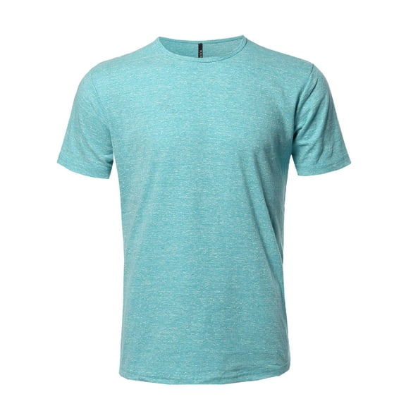 FashionOutfit Men's Solid Marble Short Sleeves Crew Neck T-Shirt