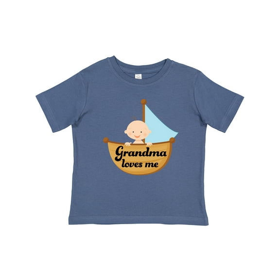 Inktastic Grandma Loves Me Grandchild Boys Baby T-Shirt