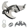 iClover Stainless Steel Magnetic Grappling Hook Rugged Rock Climbing Claws Flukes Anchor Survival Gear Gadget Gravity Hook Carabiner for Caving Lifting Pulling Retrieving
