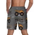 thumbnail image 3 of Kdxio Construction Machines Print Men'S Swim Trunks With Compression Liner 7 Inch Inseam Quick Dry Swim Shorts, 3 of 7