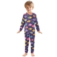 thumbnail image 3 of Fish Pattern Cotton Pajamas 2 Piece Set Sleepwear Soft and Comfortable Homewear Nightwear, 3 of 7