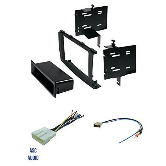 ASC Audio Car Stereo Radio Install Dash Kit, Wire Harness, and Antenna Adapter to Add an Aftermarket Radio for 2008 2009 2010 Nissan Rogue