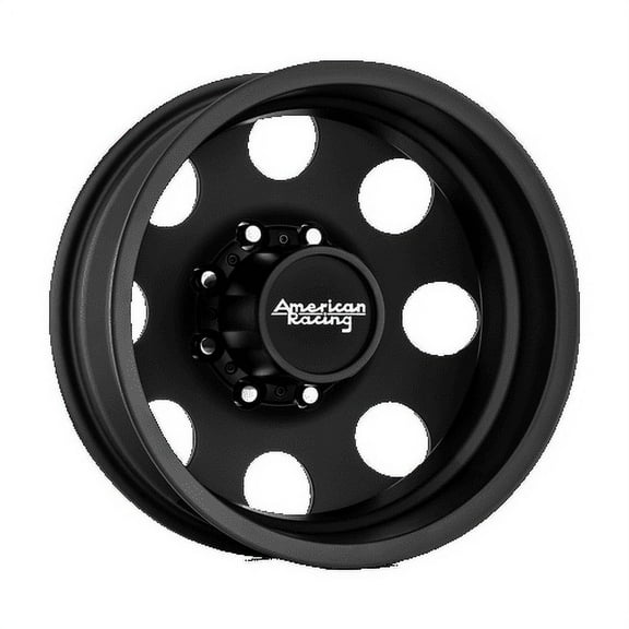 American Racing Aluminum Rim AR204 BAJA DUALLY 17X6.5in Satin Black - Rear Finish, AR204765897140N