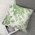 thumbnail image 7 of Ullo0ord Vintage Floral Pillow Covers Set of 2 Forest Green and Cream Floral Throw Pillow Covers Chinoiserie Flower Pillowcases Rustic Farmhouse Cushion Covers for Couch Home Decor 18x18in, 7 of 7