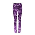 thumbnail image 4 of QATAINLAV Womens Trendy Glitter Sequin Print Yoga Pant Casual High Waist Seamless Workout Leggings Gym Tummy Control Full Length Tights Purple XXL Holiday Sales, 4 of 5