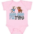 thumbnail image 3 of Inktastic Moo Moo I'm 2 with Cute Holstein Cows Boys or Girls Baby Bodysuit, 3 of 5