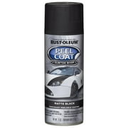 Black, Rust-Oleum Automotive Peel Coat Matte Spray Paint-284279, 10 oz, 6 Pack