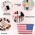thumbnail image 4 of Retro America Flag Handbag Purse Tote Organizer Zipper Closure Cosmetic Pouch Bag For Travelling, 4 of 7