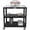 Black without sink, variant on Feasto 3-Shelf 304 Stainless Steel Outdoor Kitchen Table Cart, Movable Modular Design for Patio BBQ
