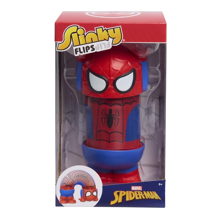 Disney Slinky Flips Spiderman, 6.5 Inch Tall Collectible Spiderman