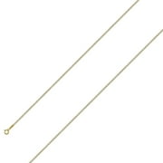 Men's Women’s 1.4 mm 10k Solid Yellow Gold Mariner Pave Chain Necklace - Size 9 to Inches