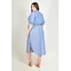 thumbnail image 3 of Vestido largo a rayas Roman Fashion /Tallas Extras, 1765-1 (Azul marino) azul marino 38, 3 of 6