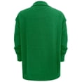thumbnail image 5 of Rggeeun Oversized Cardigan Sweaters for Women Lightweight Cardigans Long Sleeve Ribbed Button Down Fall Knit Tops Lapel Collar Casual Outerwear Daily Wear Simple,Green,3XL, 5 of 5