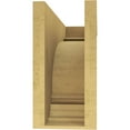 thumbnail image 4 of 8"W x 24"D x 16"H Classic Warren Rough Cedar Woodgrain TimberThane Corbel, Primed Tan, 4 of 6