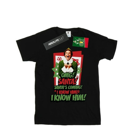 Elf Girls OMG Santa Cotton T-Shirt