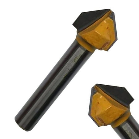 

BAMILL 90 Degree V-shaped Flat Head Router Bit Woodworking Engraving Milling Cutter