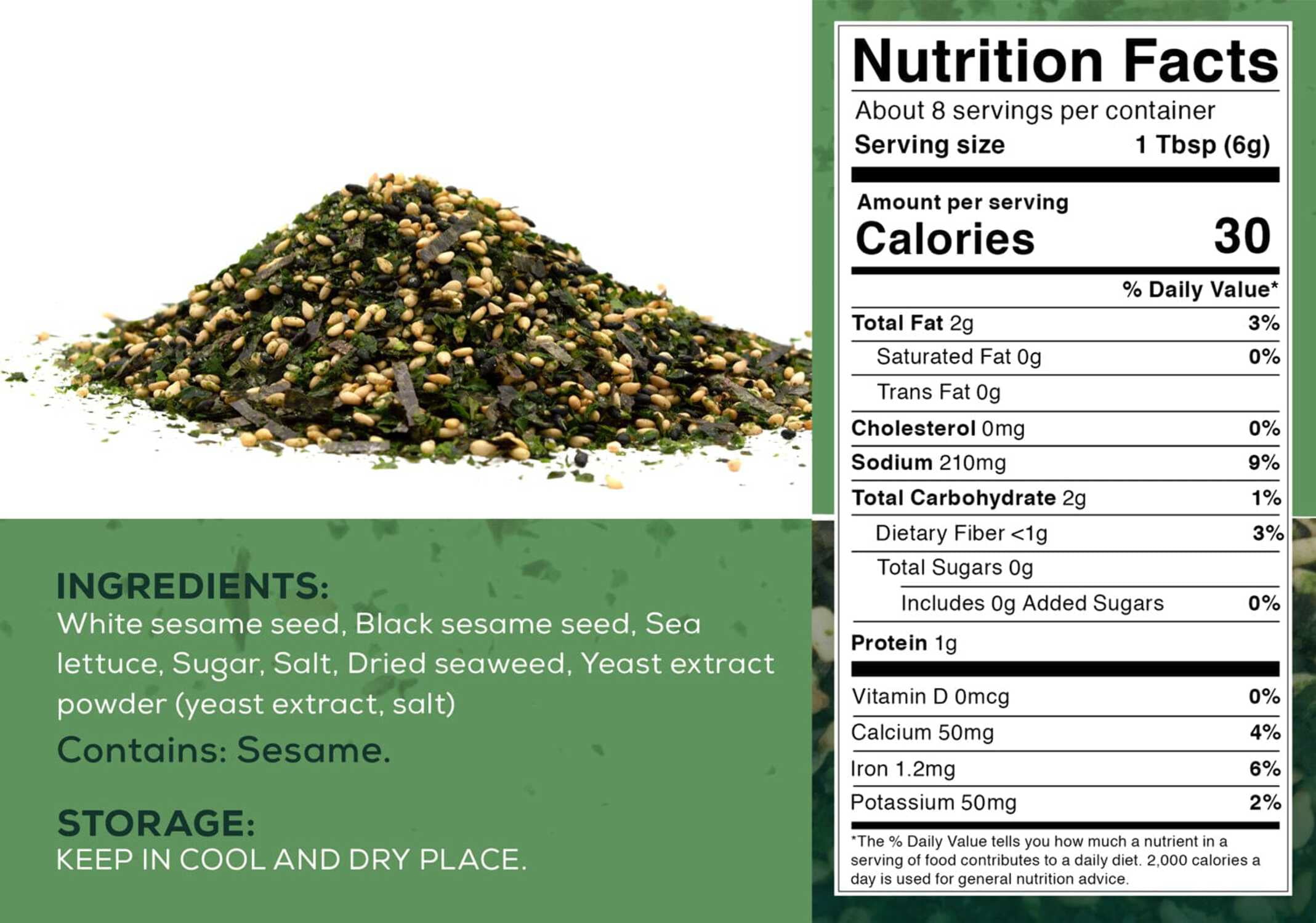Snackathon Furikake Rice Seasoning, Nori Komi Flavor, Japanese