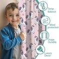 thumbnail image 3 of Unicorn and Star Pink Pattern Insulated Teens Curtains Set Of 2, Bedroom Essentials, Toddler Room Decor 42x54in(106x137cm), 3 of 5