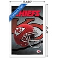 thumbnail image 3 of NFL Kansas City Chiefs - Helmet 16 Wall Poster, 14.725" x 22.375", Framed, 3 of 6