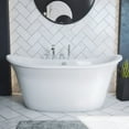 thumbnail image 2 of Dreamline BTMO6032WFXXC00 Montego 60" Free Standing Acrylic Soaking Tub - White, 2 of 12