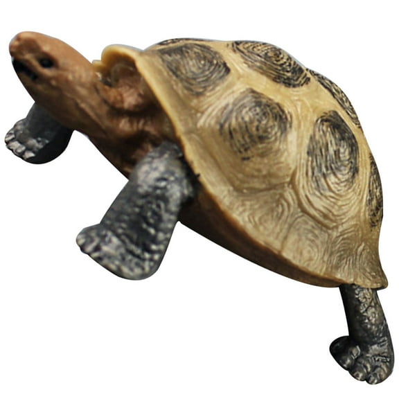 NICEXMAS Lifelike Turtle Toy Brown PVC Reptile Toys Decorative Ocean Themed Party 1Pcs