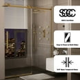 thumbnail image 6 of CASAINC 60 in. W x 76 in. H Sliding Frameless Shower Door Brushed Gold Soft-Closing 3/8 in. Tempered Glass, 6 of 9