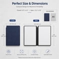 thumbnail image 2 of Dry Erase Notebook A5 Whiteboard Notebook Reusable Notebook Whiteboard Portable Notebook with Marker & Wipe Cloth for Office and Taking Notes, Foldable (Dark Blue) QZS, 2 of 5