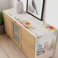 thumbnail image 4 of Gnomes Easter Table Runner - 70 Inch Long, Kitchen Dining Table Runner Dresser Scarves, Eucalyptus Spring Floral Eggs Leaves Rustic Farmhouse Decor for Coffee Tables Wedding Party Banquet, 4 of 8