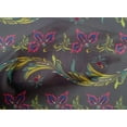 thumbnail image 4 of oneOone Organic Cotton Voile Fabric Leaves & Floral Artistic Fabric Prints By Yard 42 Inch Wide, 4 of 4
