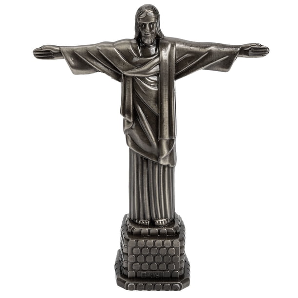 Adorno de iglesia de Jesús, estatua de San Jesús de aleación, adorno de escritorio