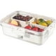 thumbnail image 5 of Organizador de cocina transparente con compartimentos, recipiente hermético apto para alimentos con asa, apto para frigorífico, 5 of 8