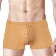 thumbnail image 2 of B91xZ Underwear for Men Pack Breathable Low Rise Mesh Trunks Underwear,Yellow XL, 2 of 4