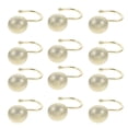 thumbnail image 2 of Here's a polished and professional product description based on your input:\n\n \n\n**12pcs Frosted Silver & Gold Decorative Shower Curtain Hooks –, 2 of 4