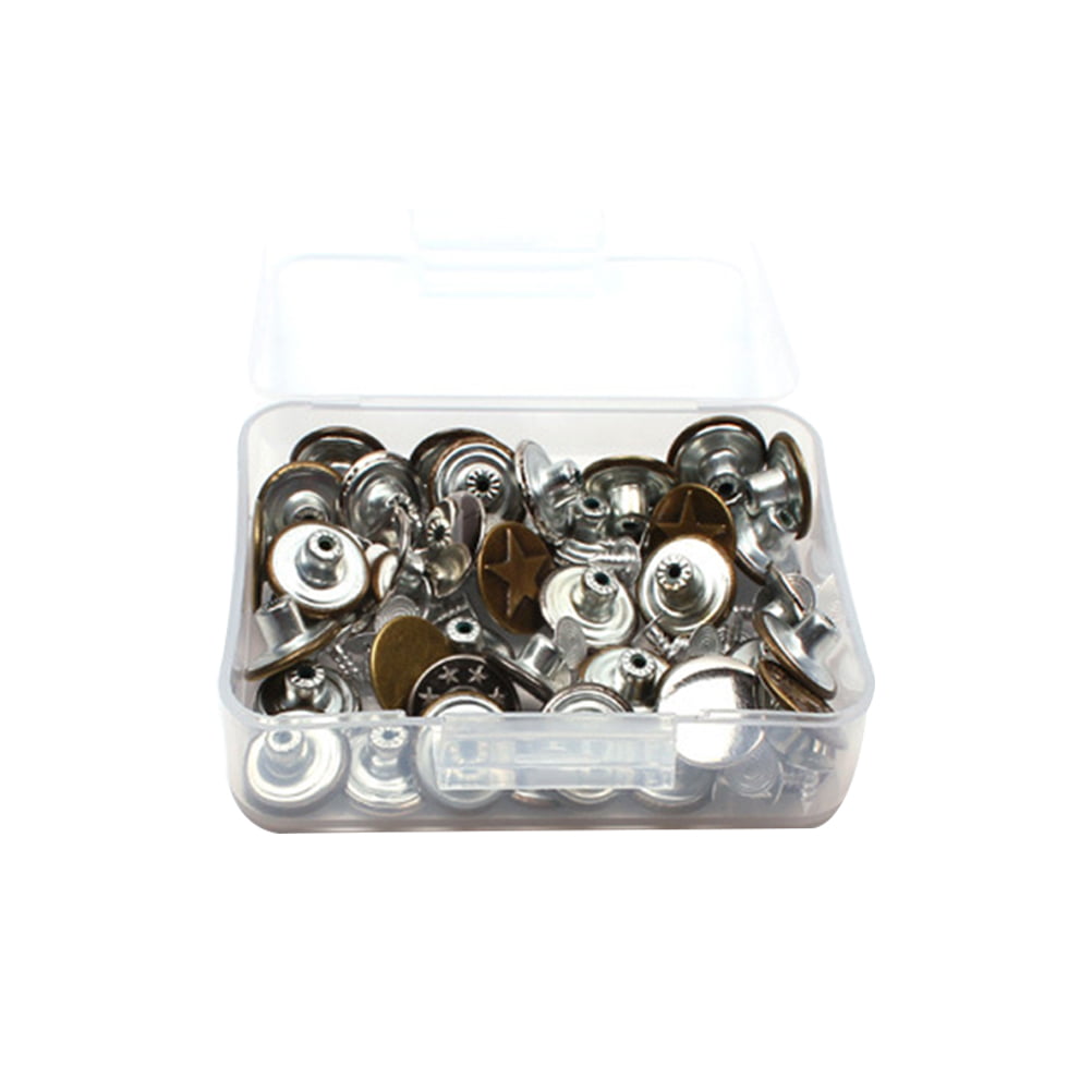 Spencer 15Pcs Jeans Button Replacement, No Sew Instant Metal Tack Button  Detachable Pants Button Pins for Jeans, Sewing Pants, Leather Craft 