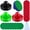Red, Green, Royal Blue, Black, variant on Jointown Air Hockey Accessories - Pushers, Pucks & Paddles (4 Pushers, 8 Red Pucks, 8 Green Pads)