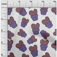 thumbnail image 2 of oneOone Viscose Jersey Purple Fabric Cactus Craft Projects Decor Fabric Printed By The Yard 60 Inch Wide, 2 of 5