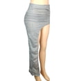 thumbnail image 5 of Wxolcjlv Women's Solid Ruched Asymmetrical Maxi Skirt High Waist Bodycon Chic Going‑Out Skirts, 5 of 8