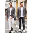 thumbnail image 4 of COOFANDY Mens Blazer Jacket Lightweight Suit Jacket Grey Casual Blazer Slim Fit Business Sport Coat, 4 of 6