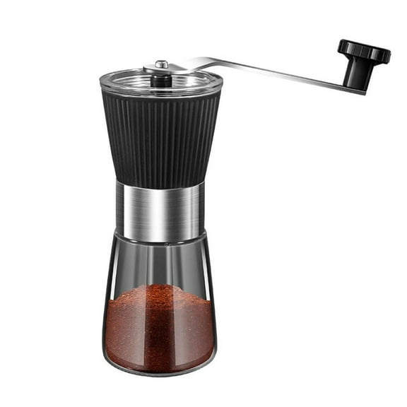 Manual Stainless Steel Coffee Grinder - 160ML Portable Conical Burr Grinder for Camping, Travel, Espresso - With Hand Crank
