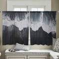 thumbnail image 4 of Black Coastal Sheer Curtains 54 Inches Length 2 Panels Set, Window Sheer Curtains for Living Room/Bedroom, Summer Beach Seaside Ocean Nautical Light Filtering Rod Pocket Curtain 52'' x 54'' x 2, 4 of 7
