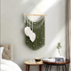 thumbnail image 3 of Tapiz de pared de estilo bohemio con borlas de hojas, tejido a mano, elegante, trenzado, verde bohemio, 3 of 7