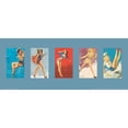thumbnail image 3 of Unknown 18x10 Black Modern Framed Museum Art Print Titled - Pin Up Girls Panel II, 3 of 5
