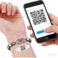 thumbnail image 2 of Dynamic QR Code Medical Alert Bracelet for Women | Round Abalone Shell Beads & Stainless Steel ID | Scan to Edit Emergency Info, Allergy & Diabetes ID Jewelry, Double Lobster Clasp, Adjustable, 2 of 5