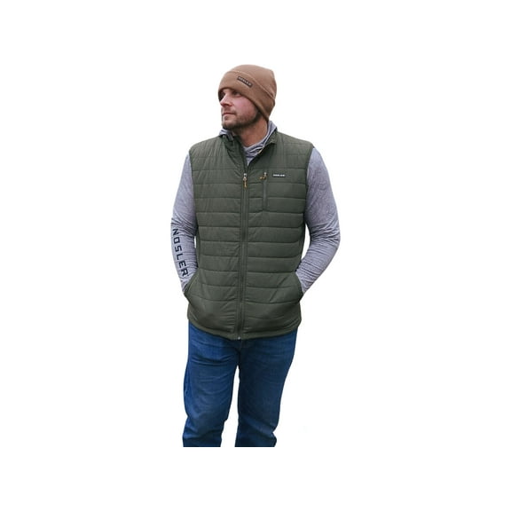 Nosler Men's Puff Vest Deep Olive Medium